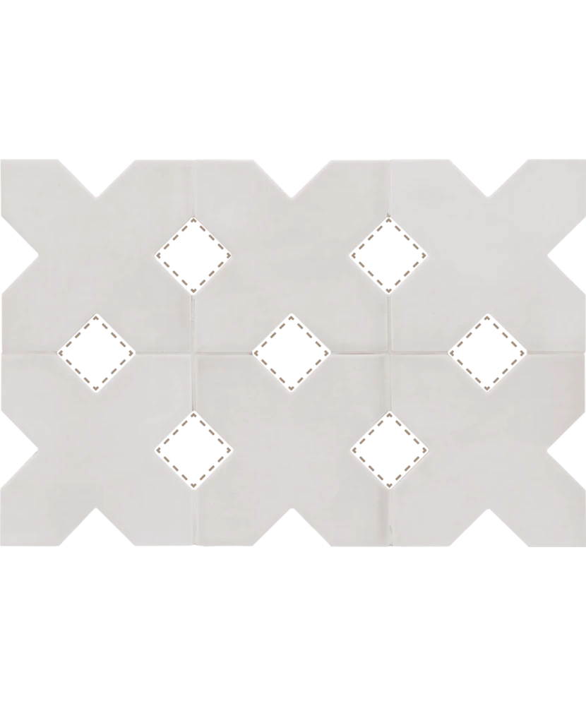 Carrelage Kasbah Smoke 12x12 cm - détail du carreau 2