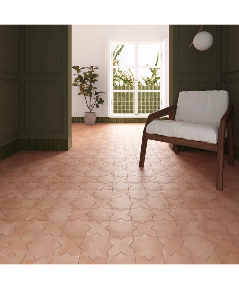 Carrelage Kasbah Terracotta 12x12 cm - vue d’ambiance