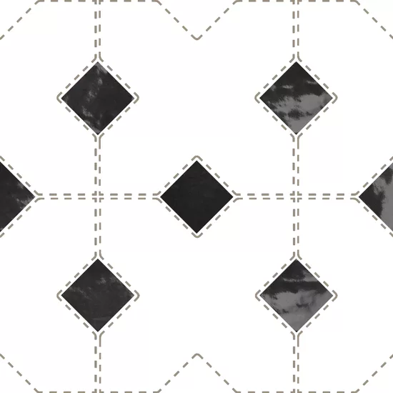 Carrelage Taco Black Hat 3,4x3,4 cm - détail du carreau