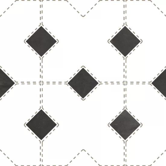 Carrelage Taco Black Hat Mat 3,4x3,4 cm - détail du carreau