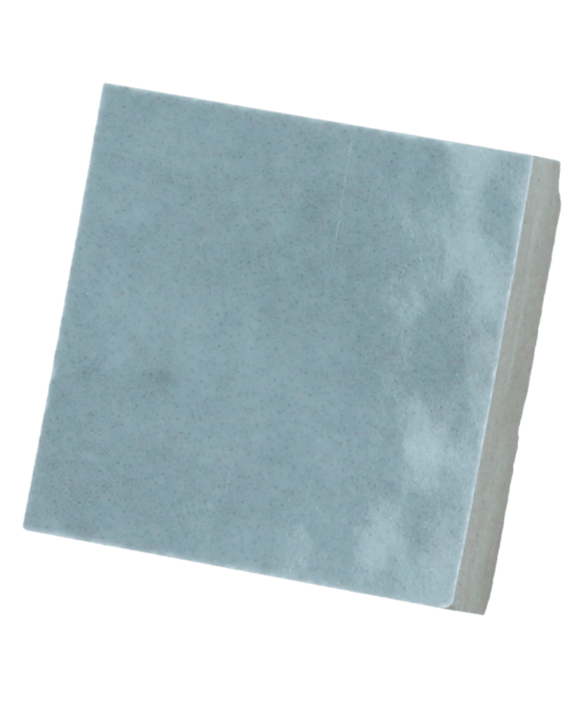 Carrelage Taco Blue Grass 3,4x3,4 cm - vue latérale du carreau