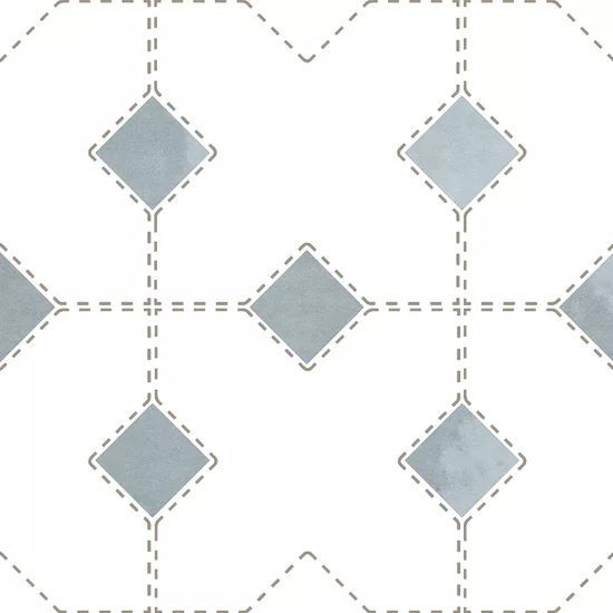 Carrelage Taco Blue Grass 3,4x3,4 cm - détail du carreau