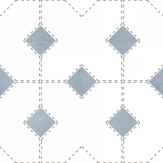 Carrelage Taco Blue Grass Mat 3,4x3,4 cm - détail du carreau