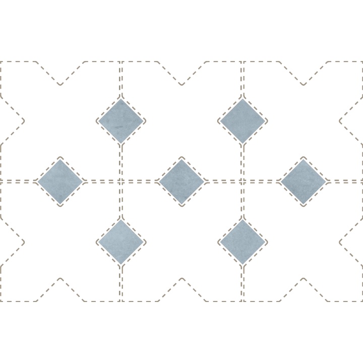 Taco Blue Grass Matt 3.4x3.4 cm - carrelage NAIS - image 2