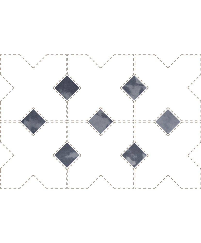 Taco Blue Night 3.4x3.4 cm - carrelage NAIS - image 2
