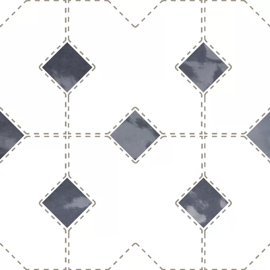 Carrelage Taco Blue Night 3,4x3,4 cm - détail du carreau