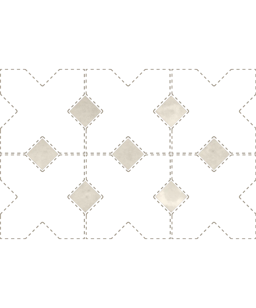 Carrelage Taco Canvas 3,4x3,4 cm - détail du carreau