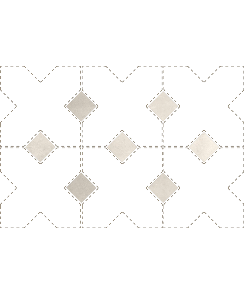 Carrelage Taco Canvas Mat 3,4x3,4 cm - détail du carreau