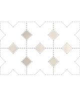 Carrelage Taco Canvas Mat 3,4x3,4 cm - détail du carreau