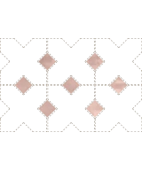 Carrelage Taco Orchard Pink 3,4x3,4 cm - détail du carreau