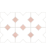 Carrelage Taco Orchard Pink Mat 3,4x3,4 cm - détail du carreau