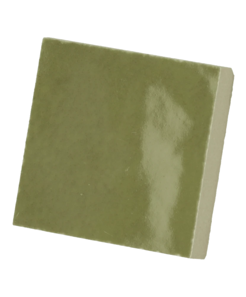 Carrelage Taco Verd 3,4x3,4 cm - vue latérale du carreau