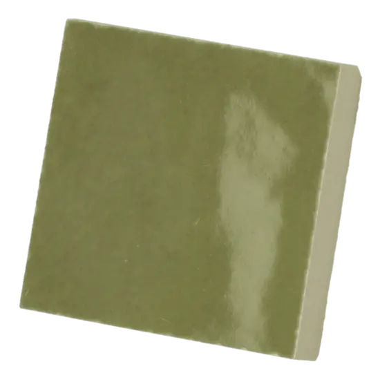 Carrelage Taco Verd 3,4x3,4 cm - vue latérale du carreau