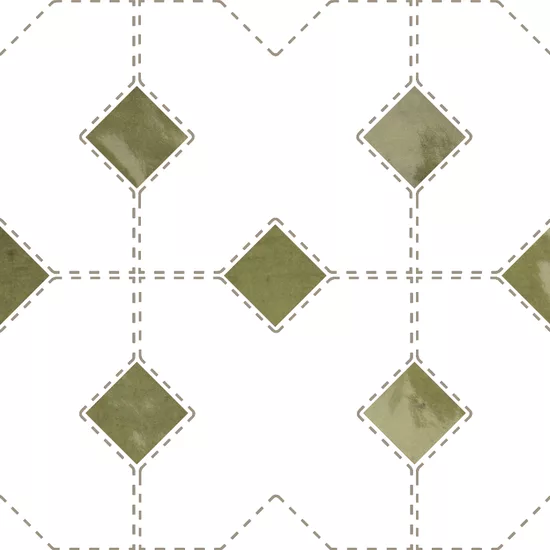 Carrelage Taco Verd 3,4x3,4 cm - détail du carreau