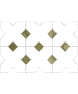 Carrelage Taco Verd 3,4x3,4 cm - détail du carreau