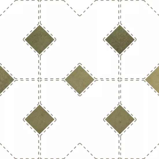 Carrelage Taco Verd Mat 3,4x3,4 cm - détail du carreau