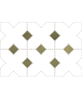 Carrelage Taco Verd Mat 3,4x3,4 cm - détail du carreau