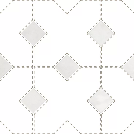 Carrelage Taco White 3,4x3,4 cm - détail du carreau