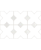 Carrelage Taco White 3,4x3,4 cm - détail du carreau