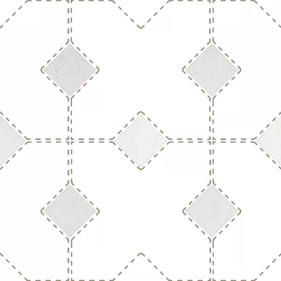 Carrelage Taco White Mat 3,4x3,4 cm - détail du carreau