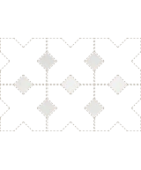 Carrelage Taco White Mat 3,4x3,4 cm - détail du carreau