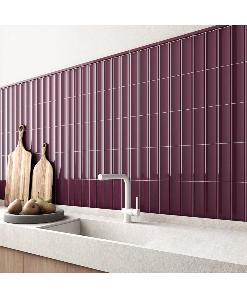 Carrelage Vibe In Gooseberry 6,5x20 cm - vue d’ambiance