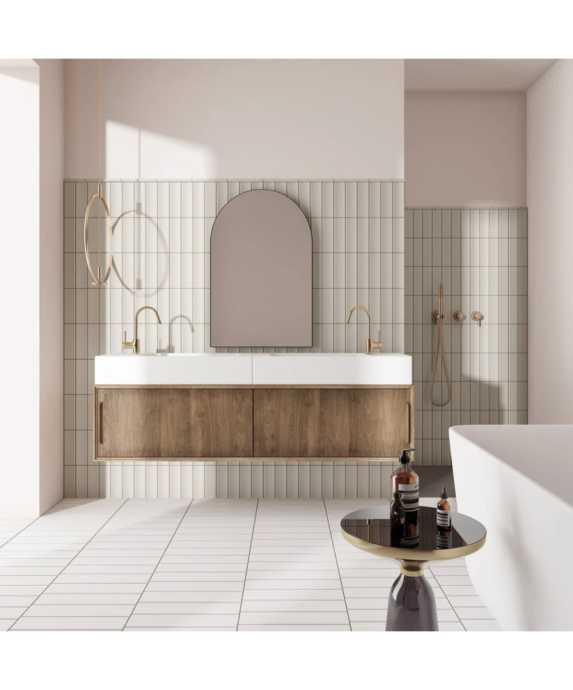 Carrelage Vibe In Taupe Mat 6,5x20 cm - vue d’ambiance