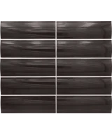 Carrelage Vibe Out Almost Black 6,5x20 cm - détail du carreau 2