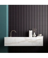 Carrelage Vibe Out Almost Black 6,5x20 cm - vue d’ambiance