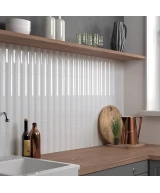 Carrelage Vibe Out Gesso White 6,5x20 cm - vue d’ambiance