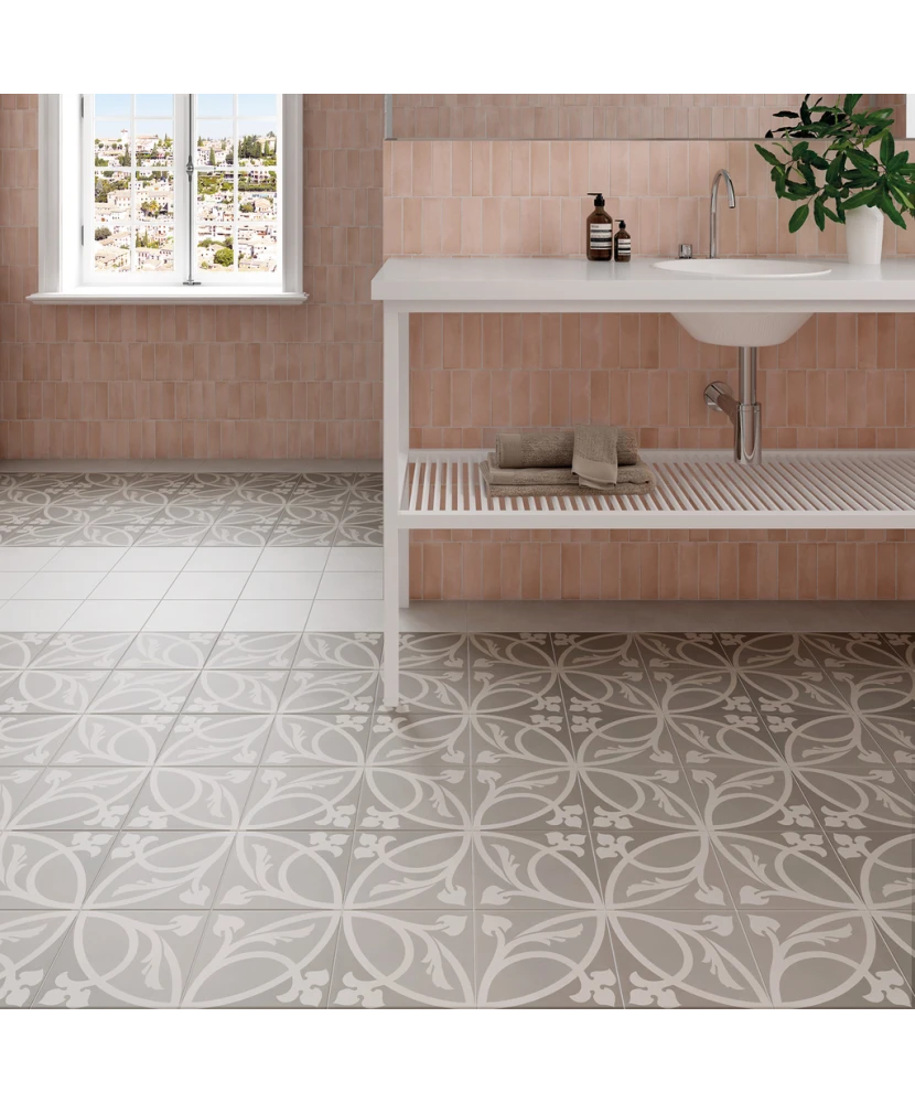 Carrelage Caprice White 20x20 cm - vue d’ambiance 8