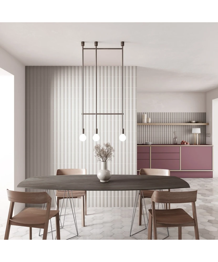 Carrelage Vibe Out Lunar Grey Mat 6,5x20 cm - vue d’ambiance