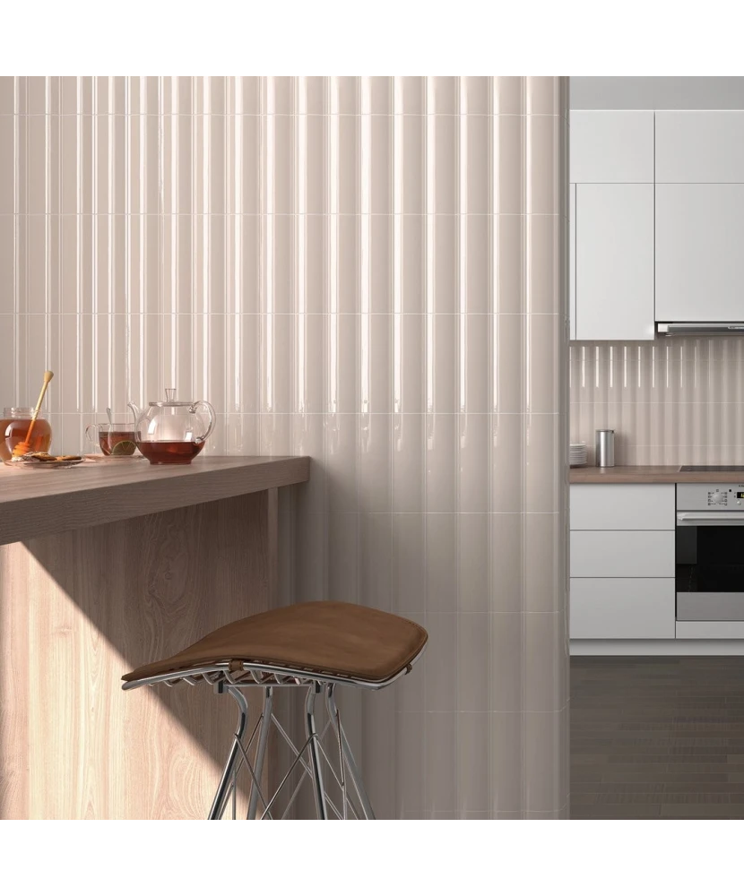 Carrelage Vibe Out Taupe 6,5x20 cm - vue d’ambiance 2