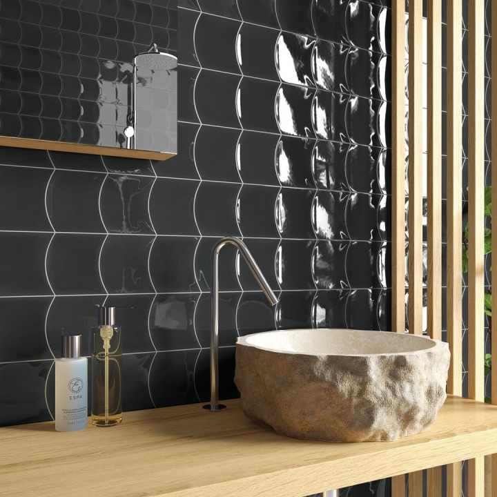Wave Black 12x12 cm - carrelage NAIS - image 5