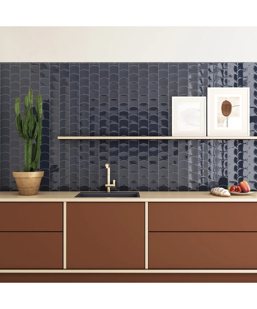 Carrelage Wave Blue Reef 12x12 cm - vue d’ambiance 2