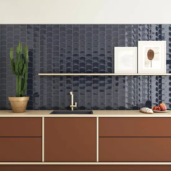 Carrelage Wave Blue Reef 12x12 cm - vue d’ambiance 2