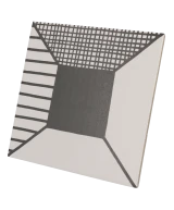 Carrelage Caprice Block B&W 20x20 cm - vue latérale du carreau