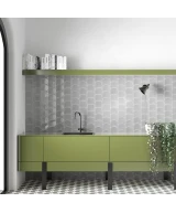 Carrelage Wave Grey Owl 12x12 cm - vue d’ambiance 3
