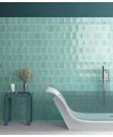 Carrelage Wave Mint 12x12 cm - vue d’ambiance