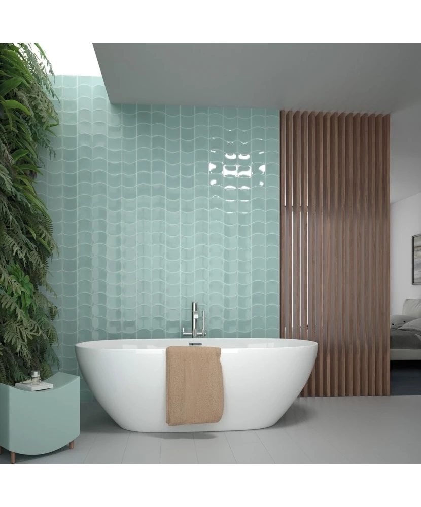 Carrelage Wave Mint 12x12 cm - vue d’ambiance 3