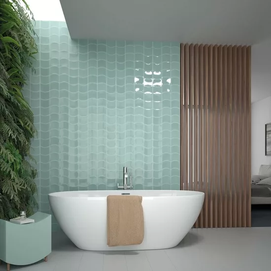 Carrelage Wave Mint 12x12 cm - vue d’ambiance 3