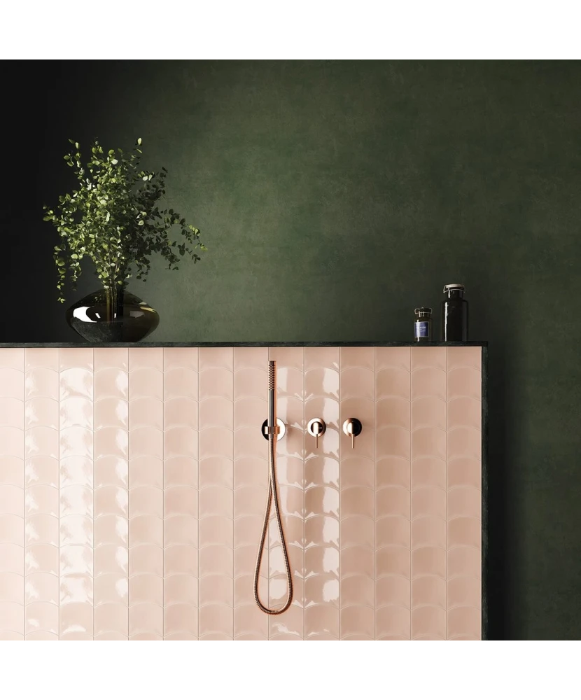 Carrelage Wave Primrose Pink 12x12 cm - vue d’ambiance