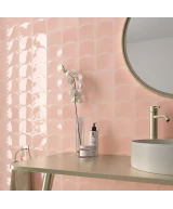 Carrelage Wave Primrose Pink 12x12 cm - vue d’ambiance 2
