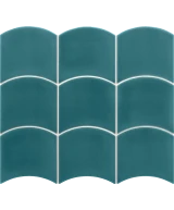 Carrelage Wave Teal Grassy 12x12 cm - détail du carreau 2