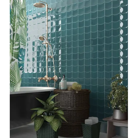 Wave Teal Grassy 12x12 cm - carrelage NAIS - image 4