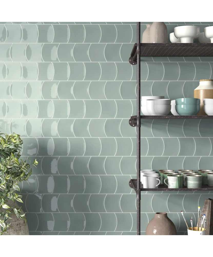 Carrelage Wave White 12x12 cm - vue d’ambiance 9