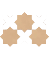 Carrelage Kasbah Star Fawn 16,8x16,8 cm - détail du carreau 2