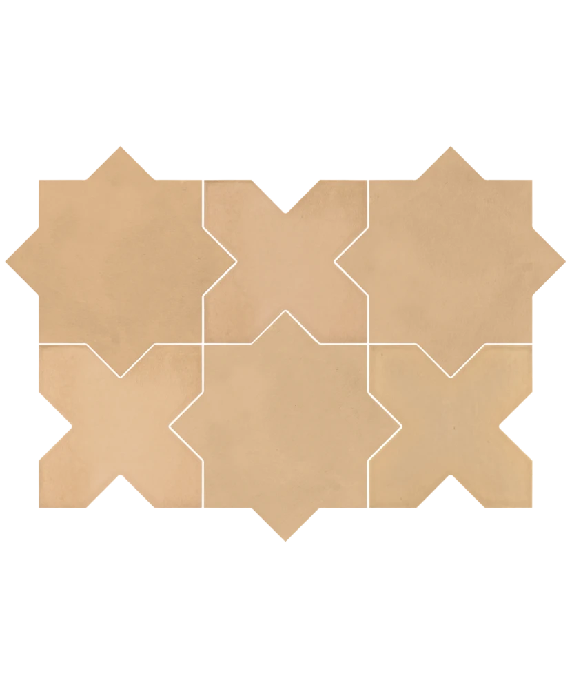 Carrelage Kasbah Star Fawn 16,8x16,8 cm - détail du carreau 4