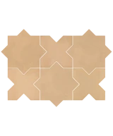 Carrelage Kasbah Star Fawn 16,8x16,8 cm - détail du carreau 4