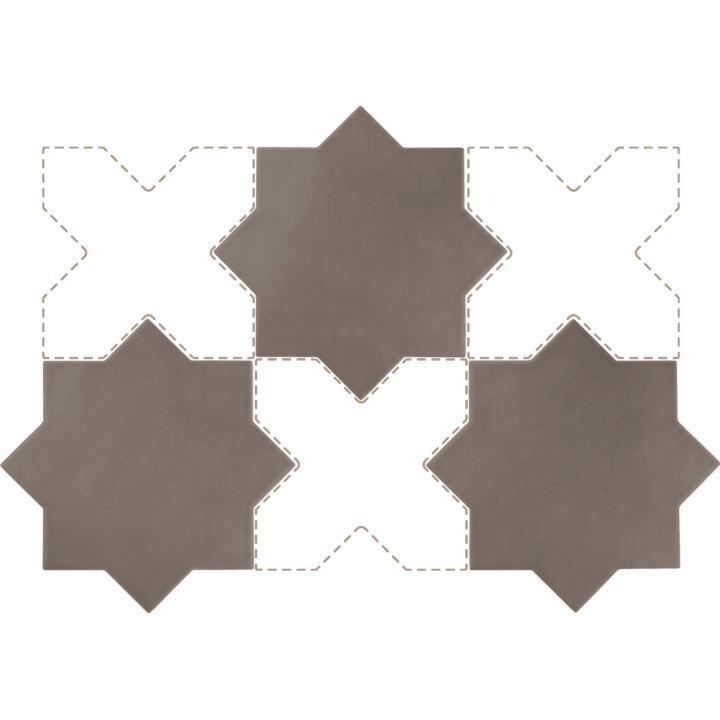 Kasbah Star Mud 16.8x16.8 cm - carrelage NAIS - image 2